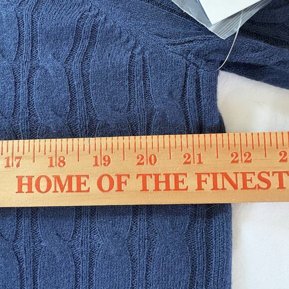 NWT Croft & Barrow The Extra Soft Button Up Cardigan Cable Knit Blue Size Large - Picture 15 of 16